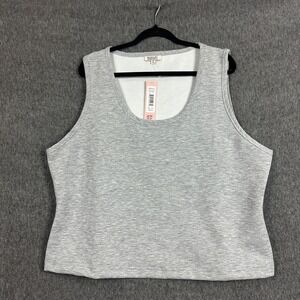 Badgley Mischka Heather Grey Scoop Neck Sleeveless Tank Top 3XL MSRP $68 NEW